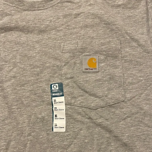 NWT | Carhartt • Men's Heather Gray Short Sleeve Tee - Picture 2 of 4